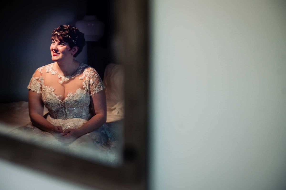 Bride by window light